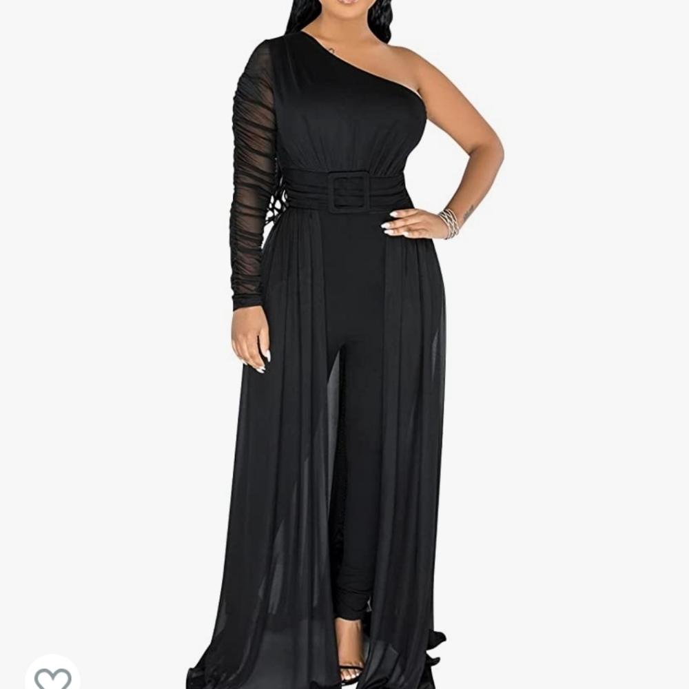 Elegant One Sleeve Jumpsuit